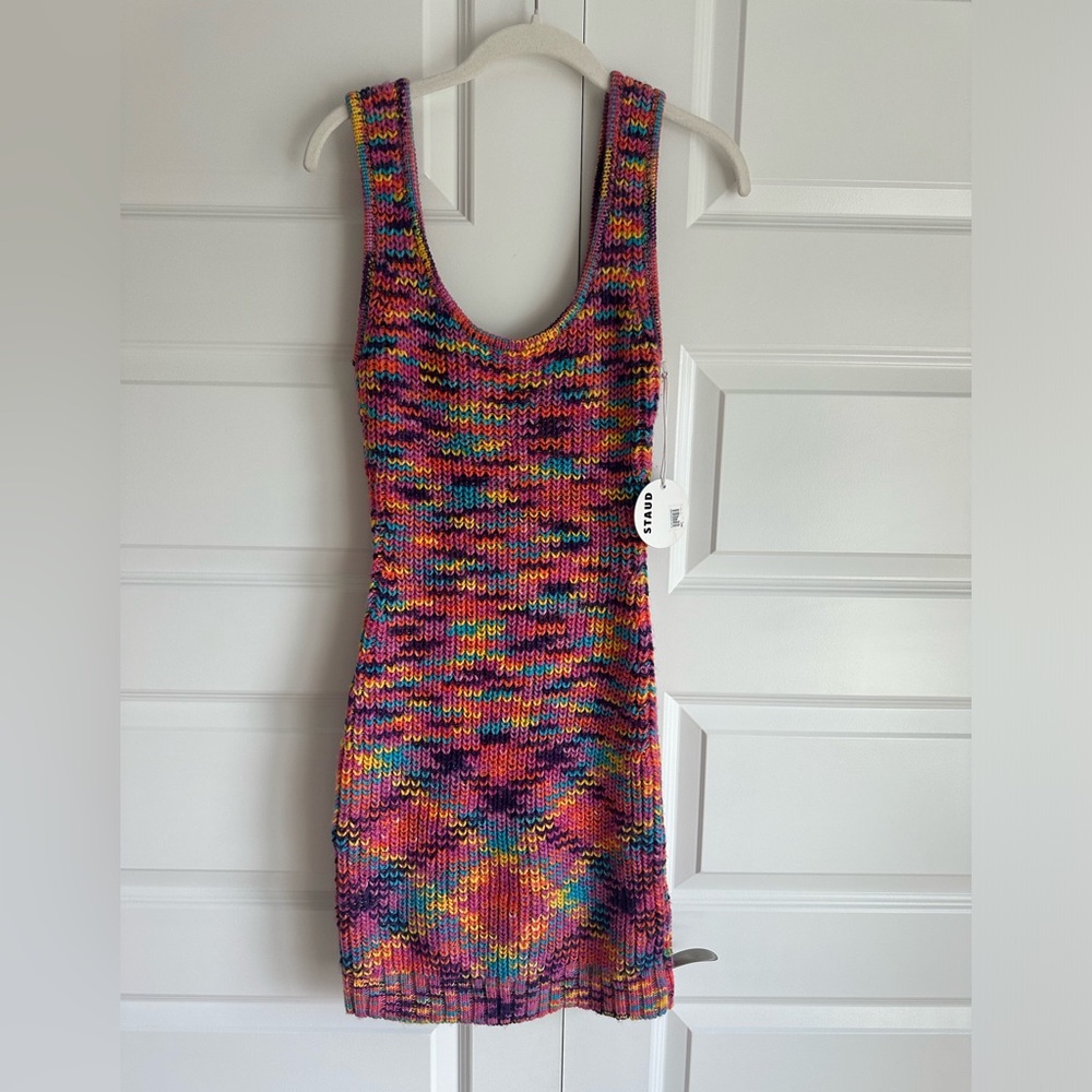 Staud Gardenia Melange Mini Tank Knit Dress NWT - Picture 7 of 7